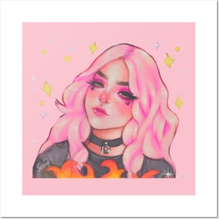 PINK HAIR Posters and Art